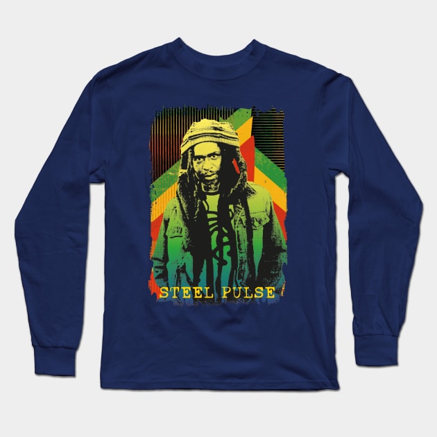 Steel Pulse Long Sleeve T-Shirt by HAPPY TRIP PRESS